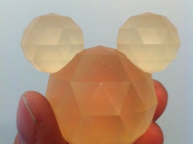 Crystal Mickey in White Natural Versatile Plastic