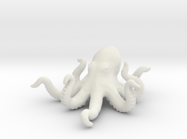 Giant Octopus 87mm miniature model fantasy games in White Natural Versatile Plastic