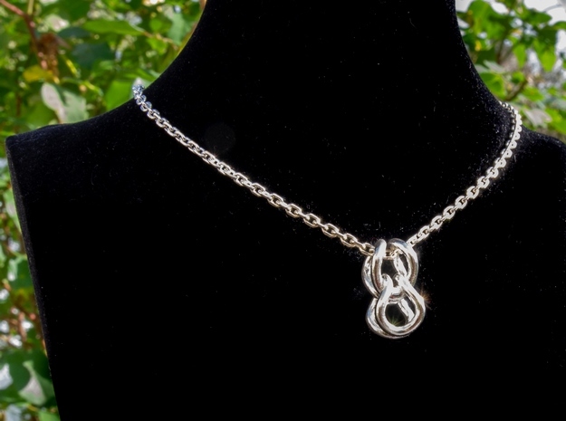 Curved loops [pendant] in Polished Silver