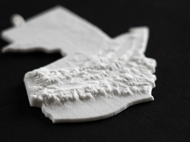 Guatemala Christmas Ornament in White Natural Versatile Plastic