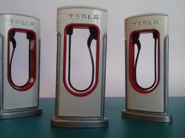 TESLA FAST CHARGER 1/24 in White Natural Versatile Plastic