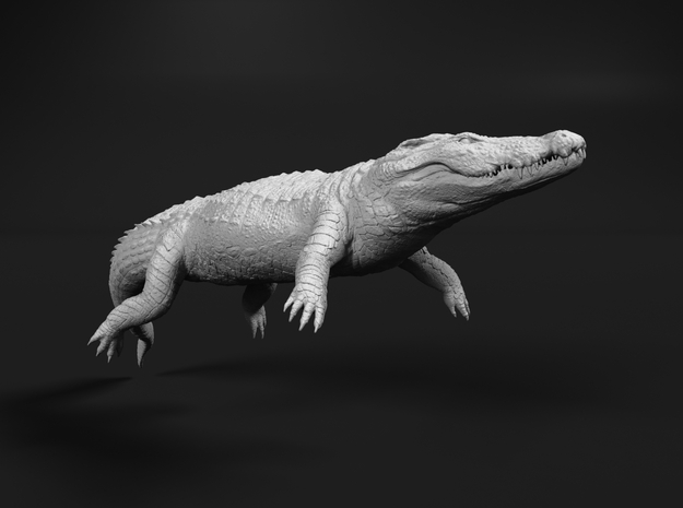 Nile Crocodile 1:48 Lying in Water in White Natural Versatile Plastic