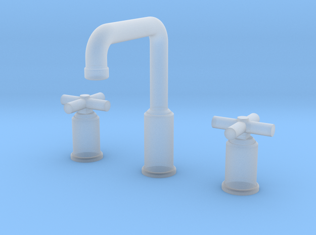 Bathroom Faucet X Modern Style in Smooth Fine Detail Plastic