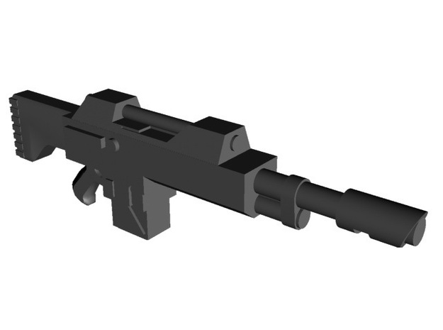 Laser rifles 28mm x26 in Tan Fine Detail Plastic