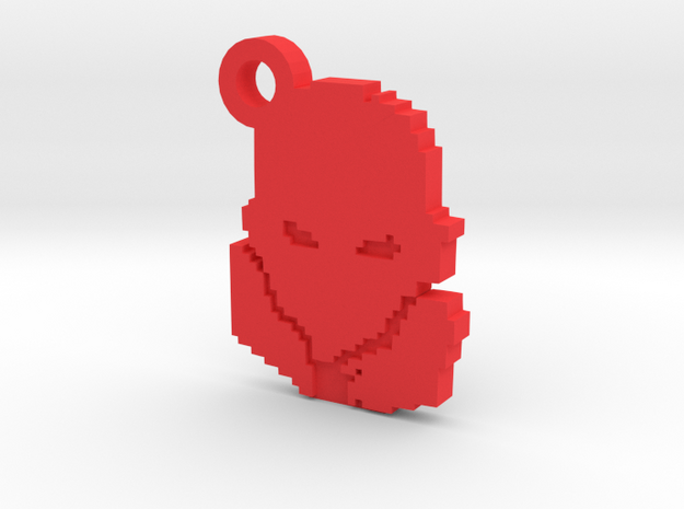 PixFig Prototype 2 James Heller Keychain in Red Processed Versatile Plastic