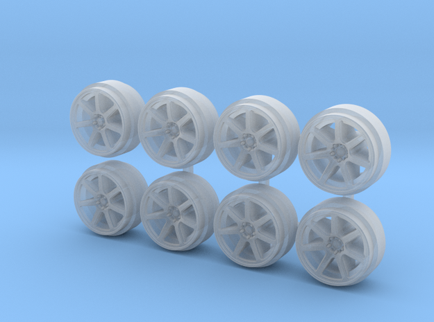 XT7 9-0 Hot Wheels Rims in Smooth Fine Detail Plastic