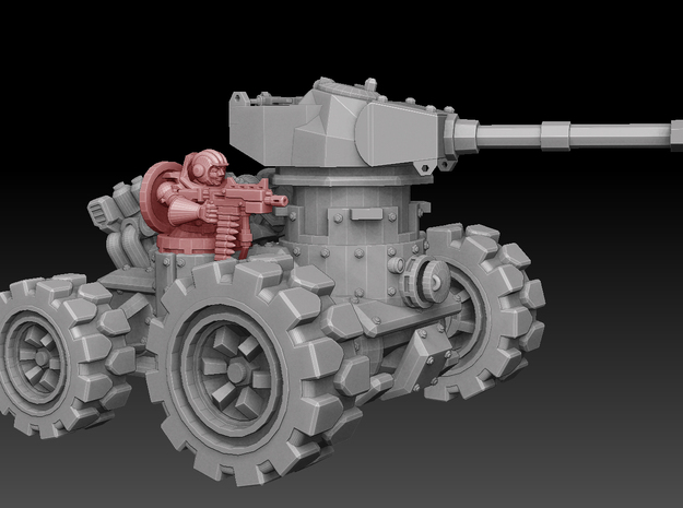 Panzer Buggy Sidegunner in White Natural Versatile Plastic