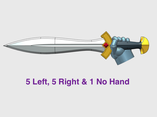 11x Energy Sword: Xiphos in Tan Fine Detail Plastic