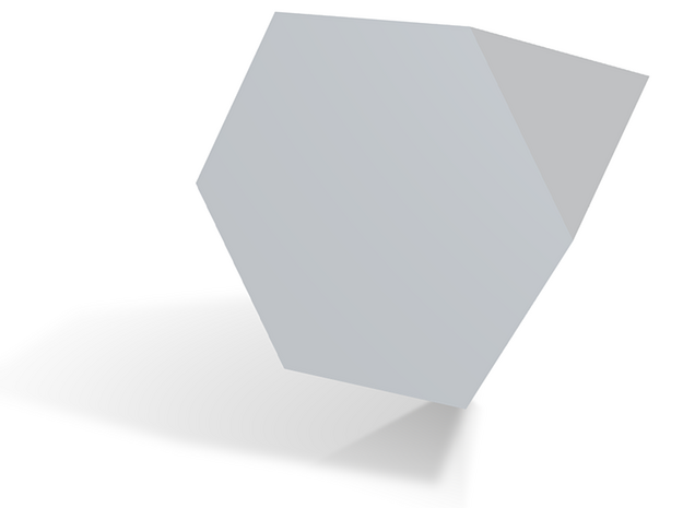 Truncated Tetrahedron - 10 mm in Tan Fine Detail Plastic