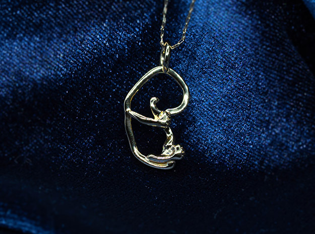 8 week baby pendant in 14k Gold Plated Brass