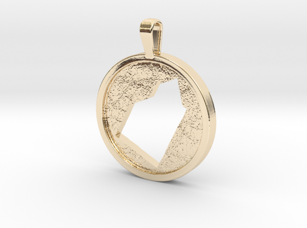 The Town of Acton in 14k Gold Plated Brass
