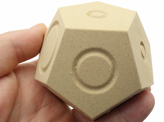 Bizarro Dodecahedron in White Natural Versatile Plastic