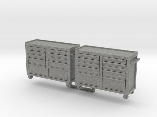 Rolling Tool Cabinet 01. 1:24 Scale  in Gray PA12