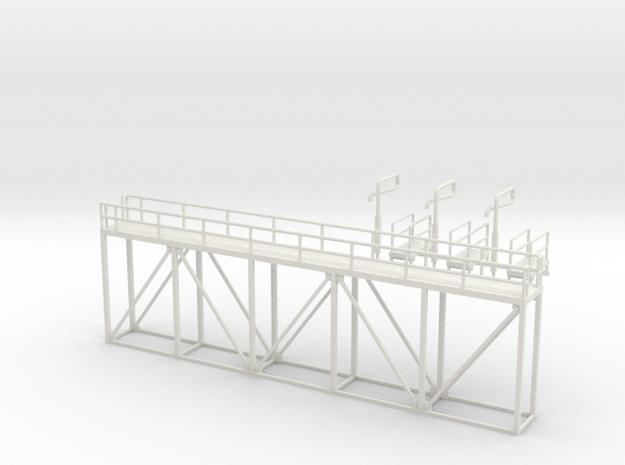 'HO Scale' - Ethanol Walkway (Fill Station) in White Natural Versatile Plastic