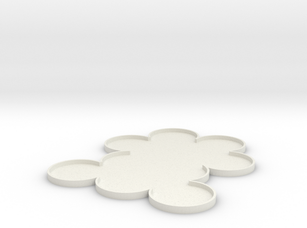 10 Man 25mm movement tray in White Natural Versatile Plastic