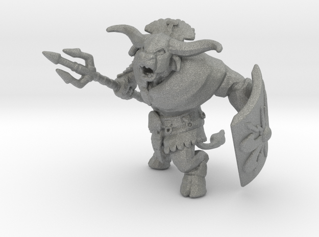 Minotaur Gladiator miniature model fantasy games in Gray PA12