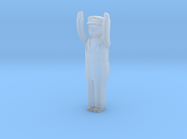 Capsule Worker bent arms p4 in Smooth Fine Detail Plastic