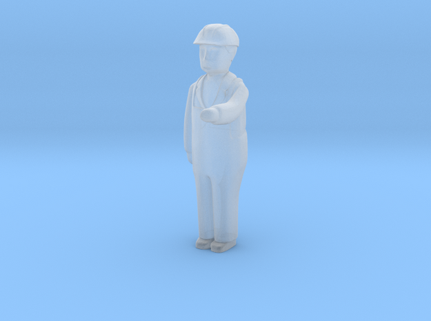 Capsule Worker HH Bent Arm Left 2 in Smooth Fine Detail Plastic