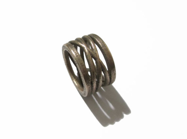 nest ring size 8 in Polished Bronzed-Silver Steel