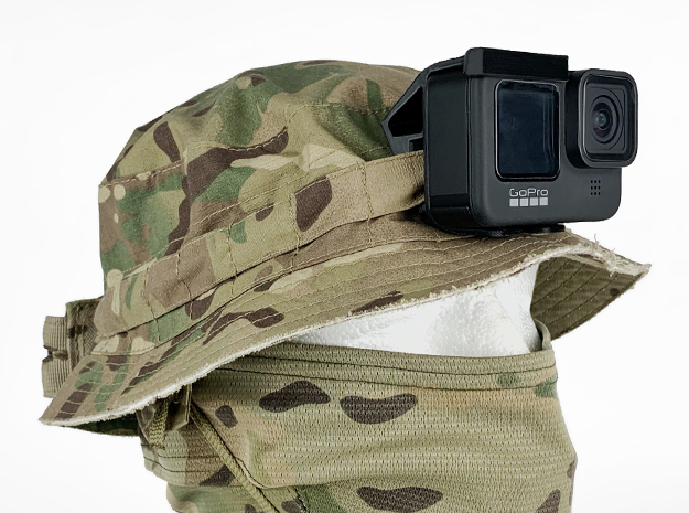 Boonie Hat Mount (GoPro Hero 9/10/11 Compatible) in Black PA12