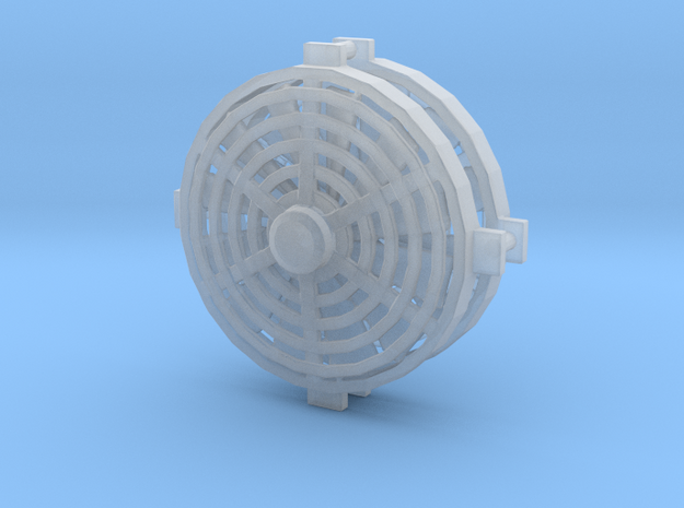 1/24 1/25 cooling fan in Smooth Fine Detail Plastic