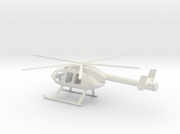 1/48 Scale Boeing MD600 Helicopter in White Natural Versatile Plastic