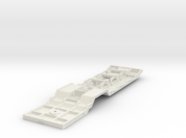 5-Achs Tieflader Rahmen / 5-axle low bed frame in White Natural Versatile Plastic