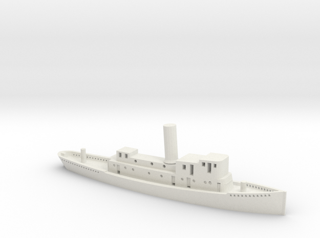 1/87 Scale GLADIATOR Towboat 1896 Waterline in White Natural Versatile Plastic