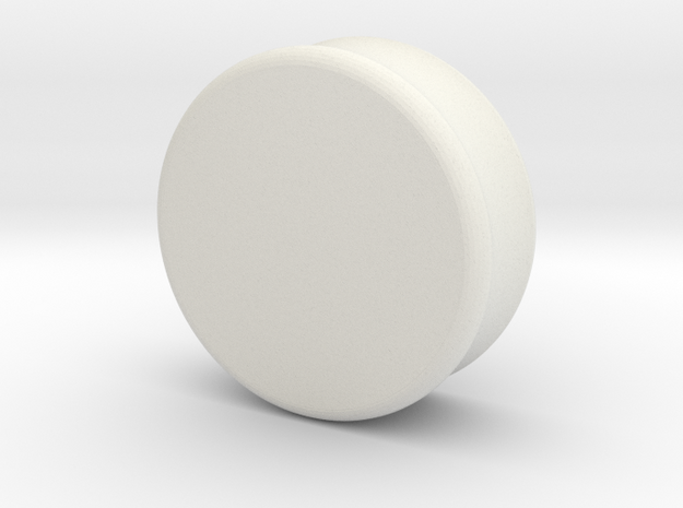 Basic Gauge, 1 1/8"-1 5/8" - Plug in White Natural Versatile Plastic: Extra Small