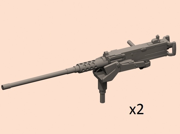 1/35 M2 Browning machinegun no ammo x2 in Tan Fine Detail Plastic: d3