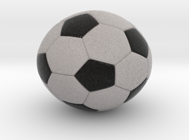 Bouncing soccer ball in Natural Full Color Sandstone