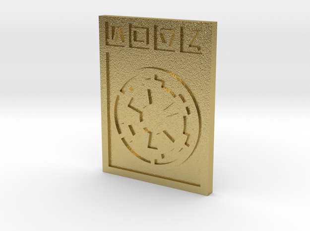 Star Wars Imperial Credit Chip in Natural Brass