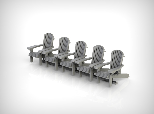 Chair 14. 1:35 Scale  in White Natural Versatile Plastic