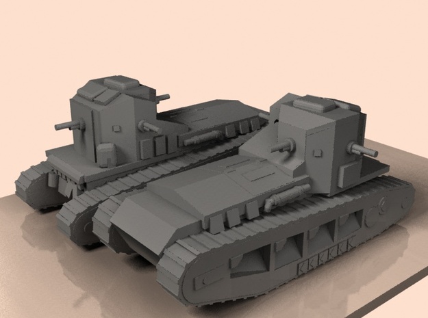 1/144 Whippet tanks x2 in Tan Fine Detail Plastic