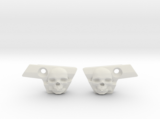 Skull Eye Covers for Emek and Etha2  in White Natural Versatile Plastic