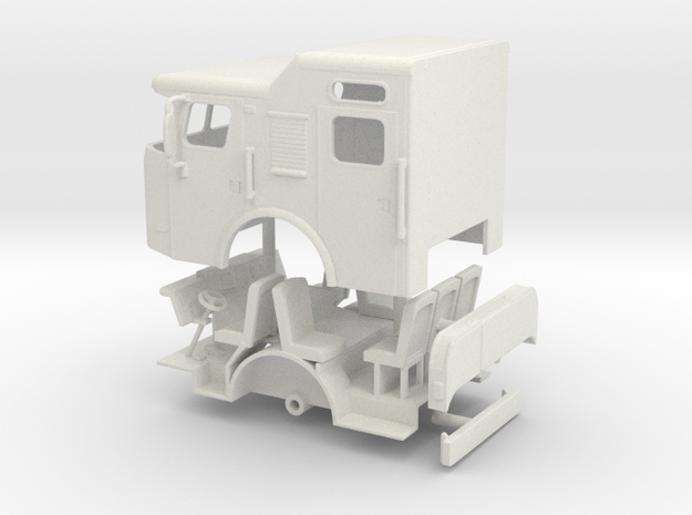 1/64 E-One Raised Roof w/ rollup doors in White Natural Versatile Plastic