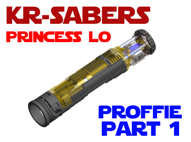 KR-Sabers Princess LO - Master Part1 Proffie in White Natural Versatile Plastic
