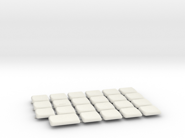 Keycap for Kailh Choc Switch PG1350 Low Profile in White Natural Versatile Plastic