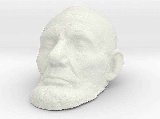 Abraham Lincoln Life Mask in White Natural Versatile Plastic: Small
