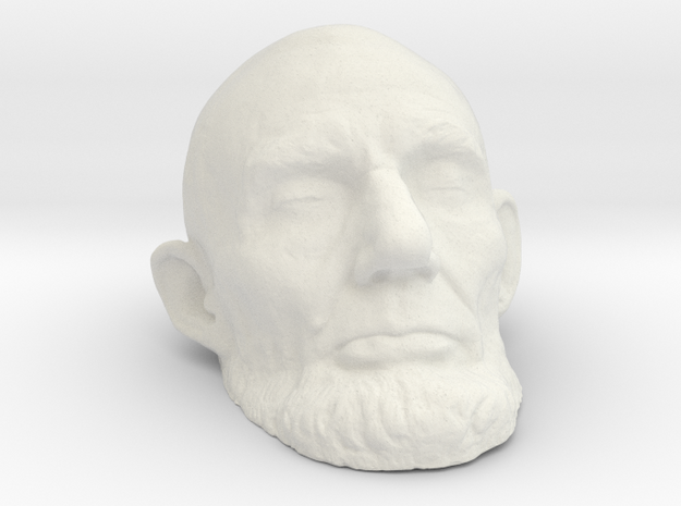 Abraham Lincoln life-size life mask in White Natural Versatile Plastic