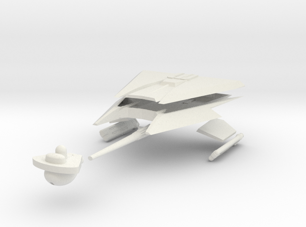 537 Klingon D-10 class model in White Natural Versatile Plastic