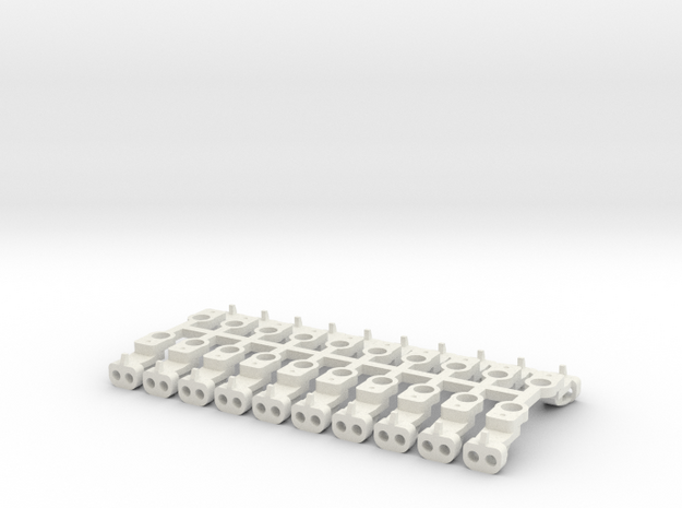 Magno-Electro Couplings for Tillig (Short) x20 in White Natural Versatile Plastic