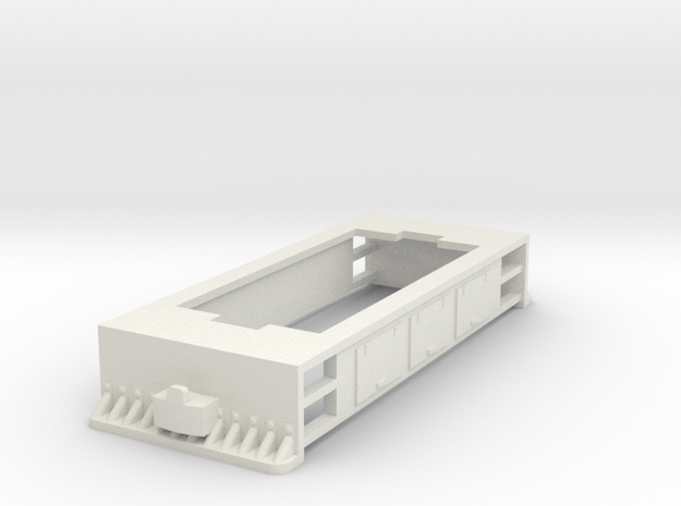 Tram engine base for Kato 11-109 without buffers in White Natural Versatile Plastic