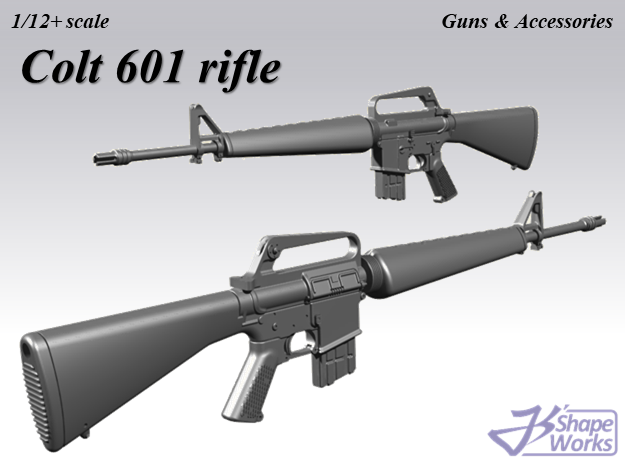 1/9 Colt 601 rifle in Smoothest Fine Detail Plastic