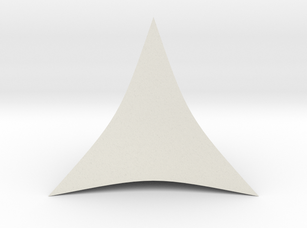 Hyperbolic Tetrahedron in White Natural Versatile Plastic