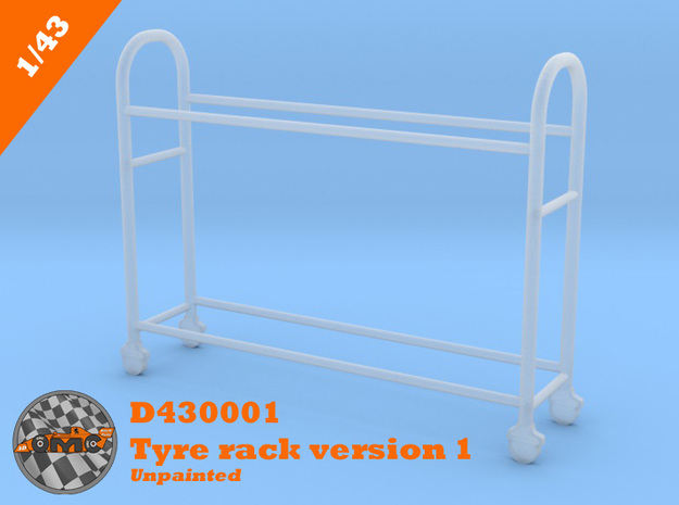 OMCD430001 Tyre rack version 1 (1/43) in Tan Fine Detail Plastic