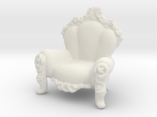 arm chair 3 inches wide in White Natural Versatile Plastic