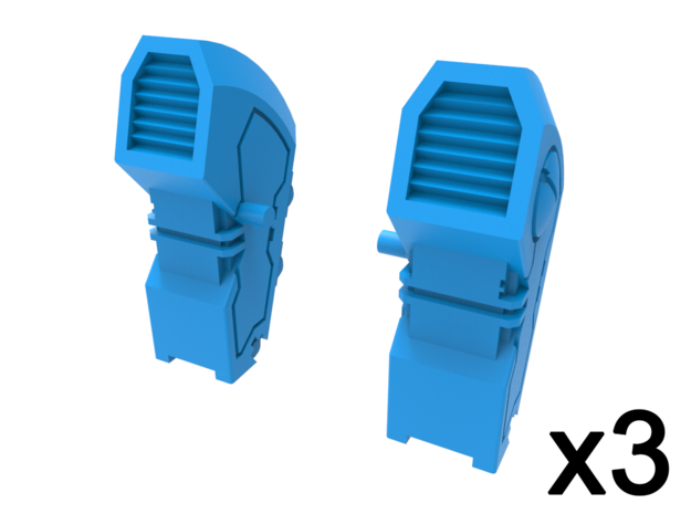 Standard Mech Thruster Pack Set - Arc Style in Smooth Fine Detail Plastic