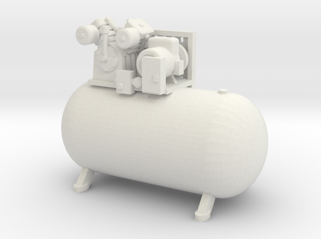 1/25th Large Horizontal Shop Type Air Compressor in White Natural Versatile Plastic