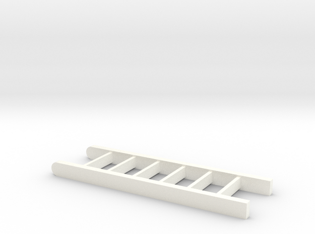 Ladder 6 Scale Feet in White Processed Versatile Plastic: 1:18